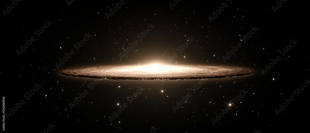 Aufkleber a stunning image of a galaxy, showcasing its spiral structure and luminous core in space.