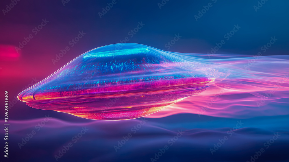 Poster abstract futuristic concept: neon swirl in electric dreams, a vivid rendering of a luminous entity a