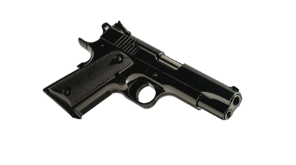 a gun on a transparent background, PNG image, PNG file, Generative art.