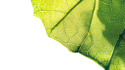 a green leaf on a transparent background, PNG image, PNG file, Generative art.
