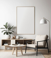 interior room with a frame