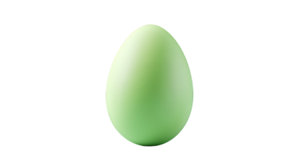 a green egg on a transparent background, PNG image, PNG file, Generative art.
