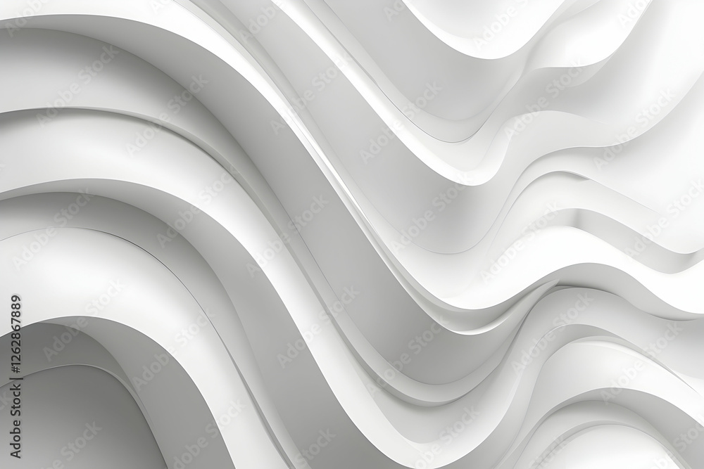 Poster abstract white wave patterns create a dynamic, fluid design suitable for modern backgrounds