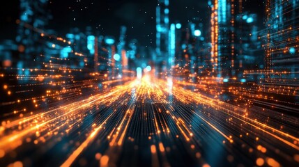 Obraz premium Forward-thinking Data Scientist Analyzing Market Trends with AI for Real-time Audience Segmentation Insights