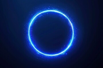 Abstract Blue Circle Glow