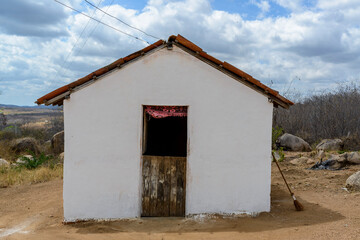 Rustic House in the Semi-Arid Landscape of the Caatinga Biome in Monteiro, Para&iacute;ba, Brazil on October 20, 2023.