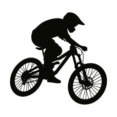 Obraz premium logo bike downhill enduro freeride silhouette black icon on white background