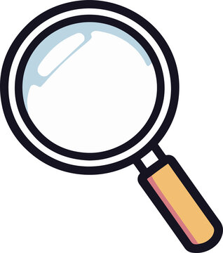 Magnifying glass icon, search icon Vector Illustration, Magnifying glass set, Zoom symbol, zoom lens sign, scan search symbol isolated, search symbol for web icons flat vector illustration., PNG