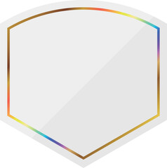 高級感のあるフレーム　ホワイト＆レインボーゴールド