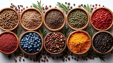 various spices, ingredients for seasoning food, culinary arts