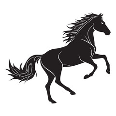 HORSE SILHOUETTE BLACK