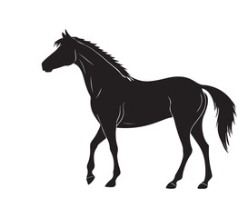 HORSE SILHOUETTE BLACK
