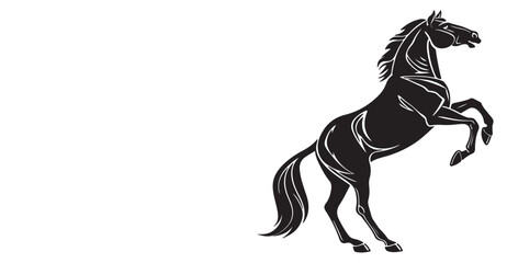 HORSE SILHOUETTE BLACK
