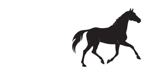 HORSE SILHOUETTE BLACK