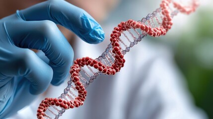 Cutting Edge Biotech Laboratory with Scientist Analyzing DNA Samples for Groundbreaking Research and Scientific Discoveries