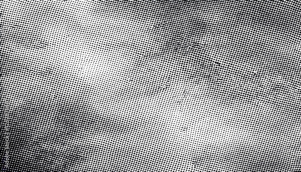 Leinwandbilder halftone abstract texture overlay with black dots on white background for retro graphic design or vi