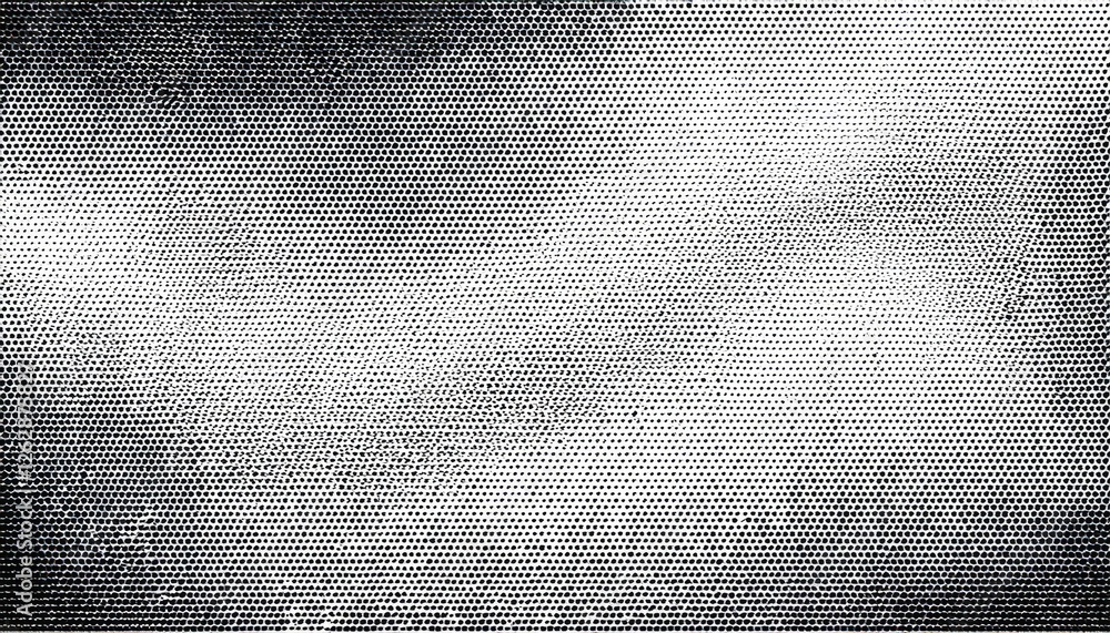 Leinwandbilder halftone abstract texture overlay with black dots on white background for retro graphic design or vi