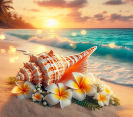 sea shells on the beach