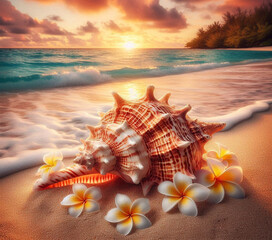 sea shell on the beach