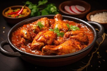 Spicy red chicken curry Goan style chicken vindaloo