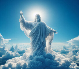 Jesus in the clouds