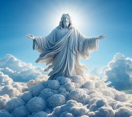 Jesus in the clouds
