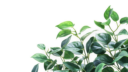 Fototapeta premium a green leafy plant on a transparent background, PNG image, PNG file, Generative art.