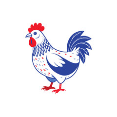 rooster isolated on white