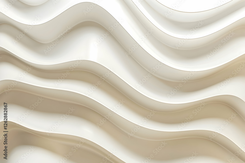 Poster abstract white wave pattern creating a modern, fluid design suitable for backgrounds