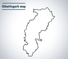 Obraz premium Chhattisgarh Map Cities, Rivers, and Infrastructure Overview