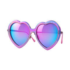 Heart Shaped Sunglasses Purple Blue Lenses Gradient Pink Frame Retro Oversized Trendy Eyewear Fun Fashion Summer Vibes