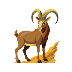 ibex on a white background