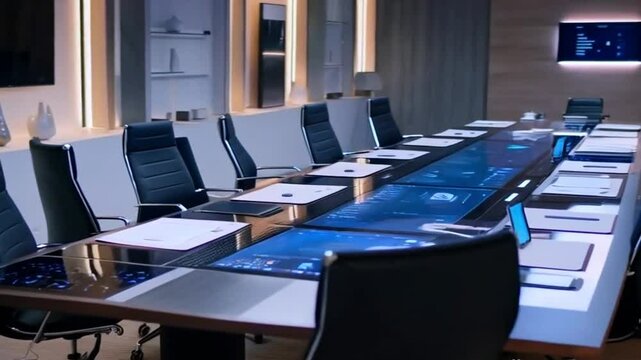 touchscreen conference table video, 
