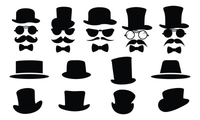 Hand drawn cowboy hat silhouette