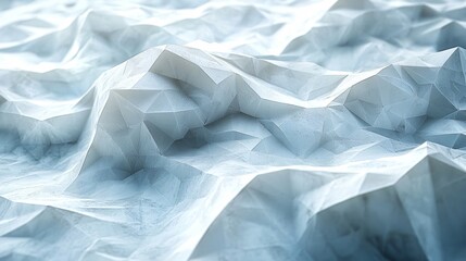 Obraz premium Abstract White Low Poly 3D Mountain Texture