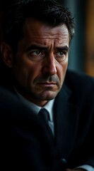 Obraz premium Pensive Businessman in Suit