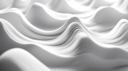 Obraz premium Abstract white wave pattern, flowing texture background