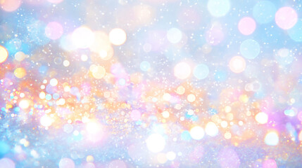 Obraz premium Dreamy colorful light spots and glitter particles background