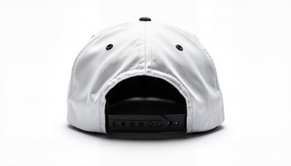 Fototapeta premium White baseball cap mockup against plain background