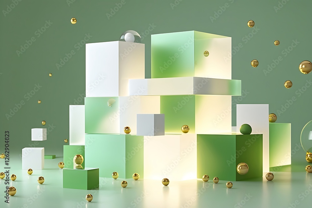 Poster futuristic metaverse digital cubes block technology network connection concept, the time of technolo