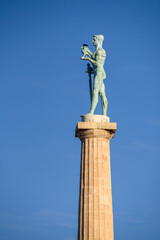 Victor monument, symbol of Belgrade, commemorating victory in the First World War at Belgrade...