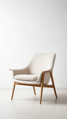 Fototapeta premium wooden armchair on a white background