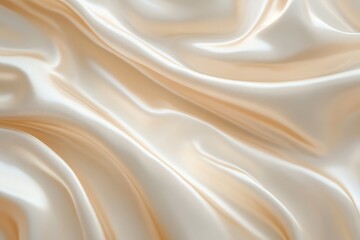 Obraz premium Smooth elegant holographic material flowing and creating abstract wavy texture 