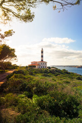 Obraz premium lighthouse of portocolom in mallorca,spain
