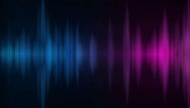Abstract neon background. Sound Wave Design Element.