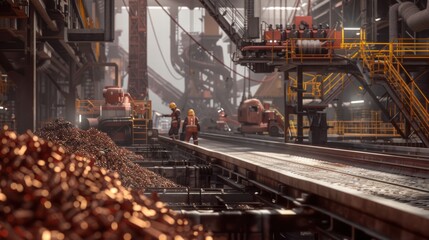 The mining and extraction of copper are crucial in sustaining industries that rely on this mineral's conductive and corrosion-resistant qualities.