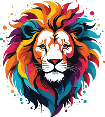 Lion head vector design, Lion logo and icon Design, Lion Illustration vector design