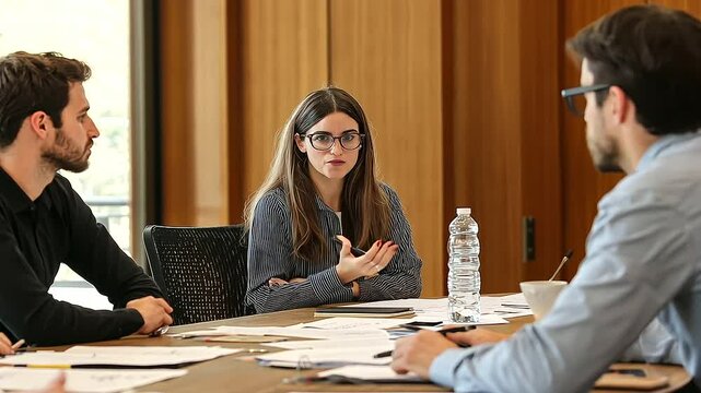 1_Scholarship Interview Panel Reviewing Applications and Candidates