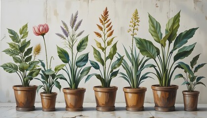 Obraz premium Plant Painting AI Generative