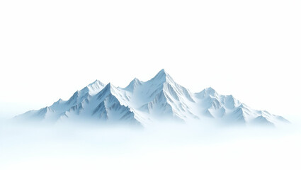 A Serene and Majestic Snow-Capped Mountain Range Standing Tall – Breathtaking Winter Landscape